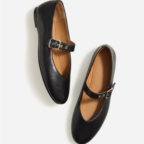 Madewell Shoes - Madewell Remy Black Leather Mary Jane Flats 8.5